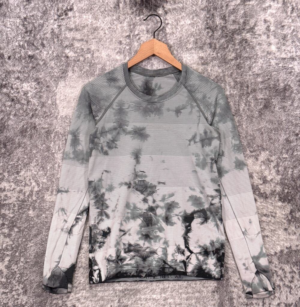 Lululemon Swiftly Tech 2.0 Long Sleeve Shirt 8 Womens Multi Dye Gray